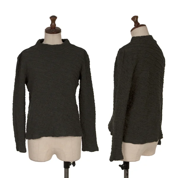 Plantation Wool Wrinkled T Shirt Charcoal M K-169966_001