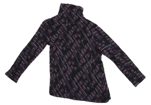 Plantation Wool Blend Pile Patch Turtleneck Top K-169967_002