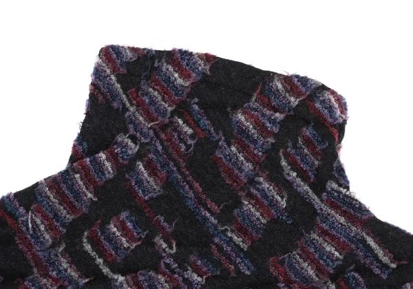 Plantation Wool Blend Pile Patch Turtleneck Top K-169967_004