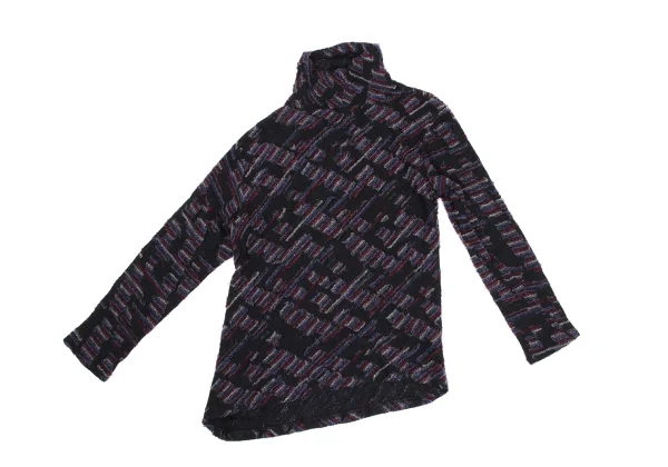 Plantation Wool Blend Pile Patch Turtleneck Top K-169967_009