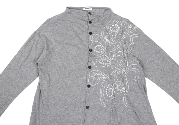 Plantation Floral Embroidery Cotton Jersey Cardigan K-169969_003