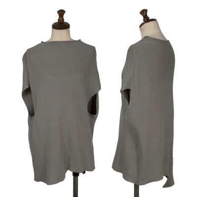 Plantation Cotton Asymmetry Sleeveless Knit Top