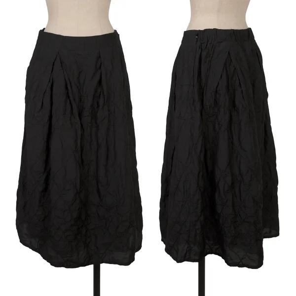Plantation Cotton Silk Diamond Embroidery Skirt Black M K-169973_001