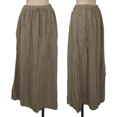 Plantation Cut Off Linen Skirt