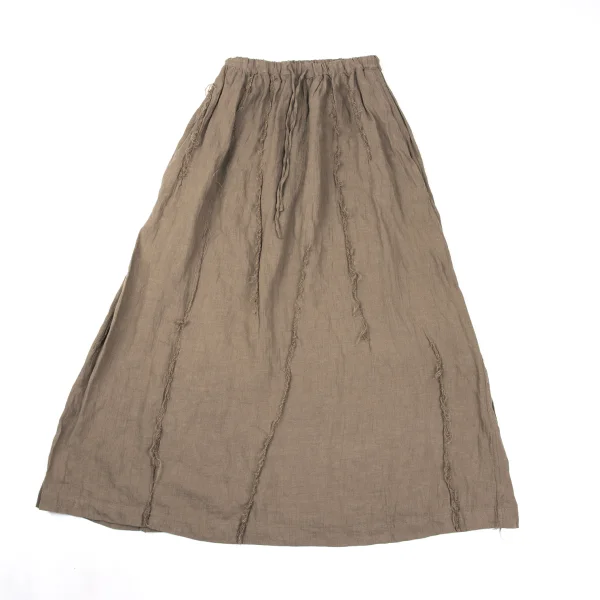 Plantation Cut Off Linen Skirt K-169974_002