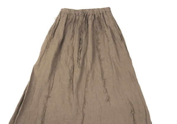 Plantation Cut Off Linen Skirt K-169974_003