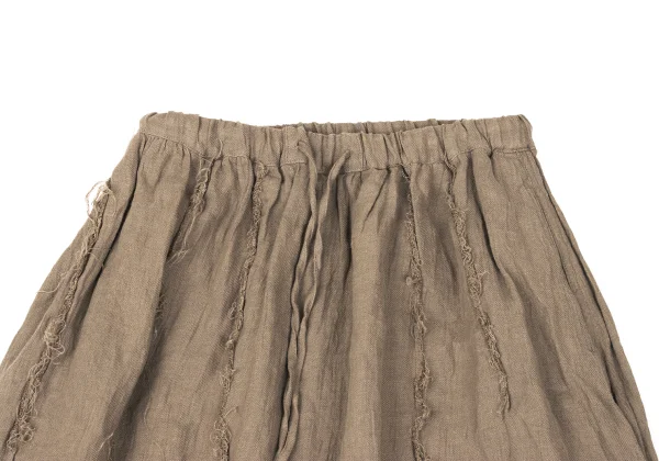 Plantation Cut Off Linen Skirt K-169974_004