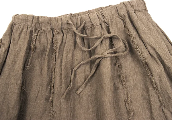 Plantation Cut Off Linen Skirt K-169974_005