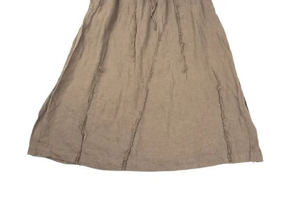 Plantation Cut Off Linen Skirt K-169974_008