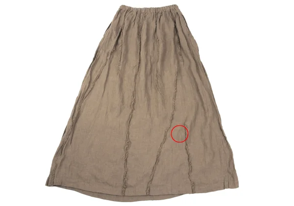 Plantation Cut Off Linen Skirt K-169974_010