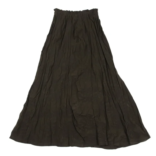 Plantation Cotton Linen Botanical Jacquard Skirt K-169977_002