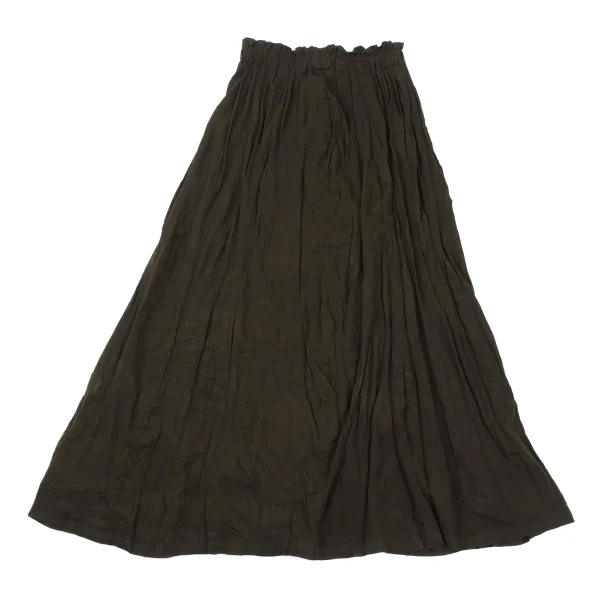 Plantation Cotton Linen Botanical Jacquard Skirt K-169977_008