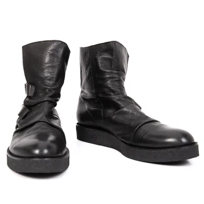 Yohji Yamamoto NOIR Side Belted Leather Boots