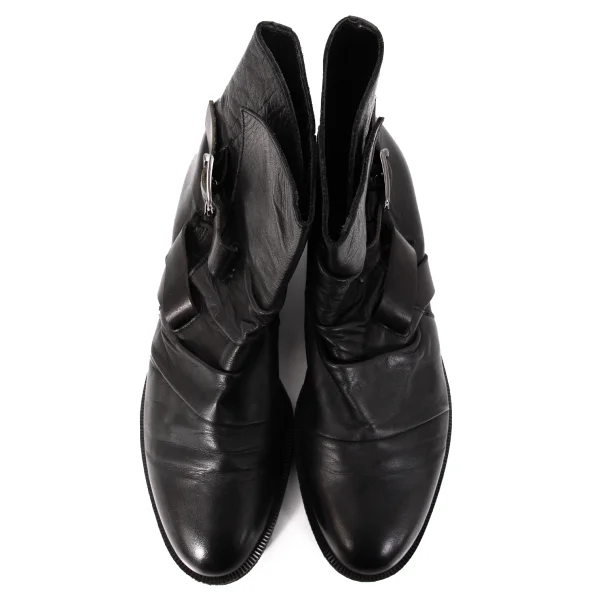 Yohji Yamamoto NOIR Side Belted Leather Boots K-169978_003