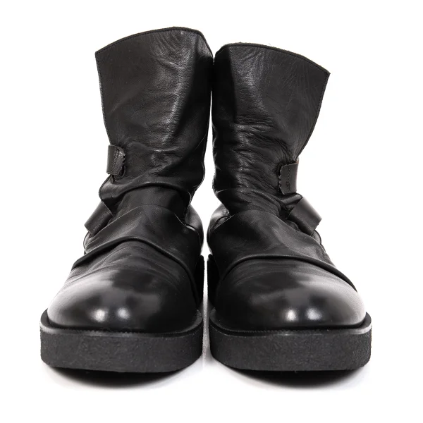 Yohji Yamamoto NOIR Side Belted Leather Boots K-169978_004