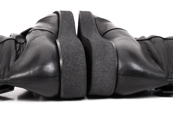 Yohji Yamamoto NOIR Side Belted Leather Boots K-169978_011