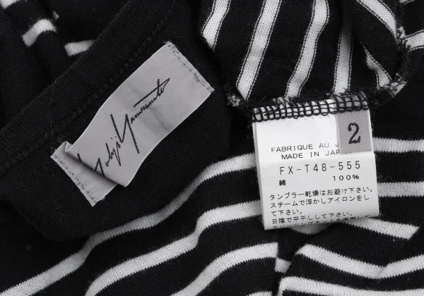 Yohji Yamamoto FEMME Cotton Stripe T Shirt K-169980_010