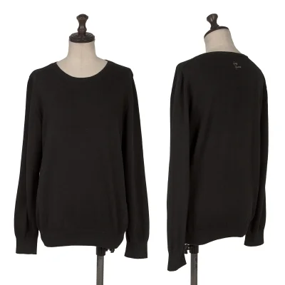 Yohji Yamamoto FEMME Cashmere Blend Crew Neck Knit Sweater