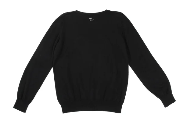Yohji Yamamoto FEMME Cashmere Blend Crew Neck Knit Sweater K-169981_002