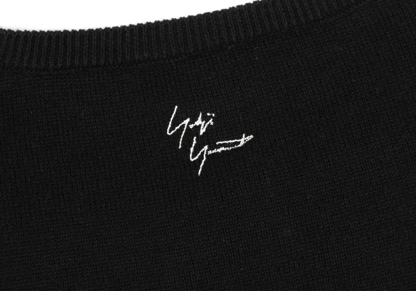 Yohji Yamamoto FEMME Cashmere Blend Crew Neck Knit Sweater K-169981_003