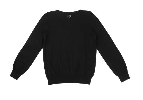 Yohji Yamamoto FEMME Cashmere Blend Crew Neck Knit Sweater K-169981_004