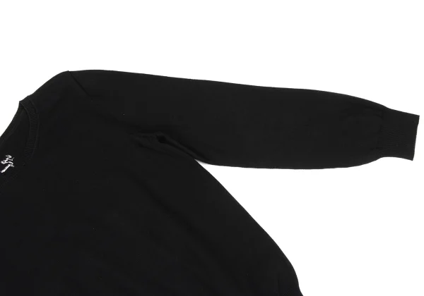Yohji Yamamoto FEMME Cashmere Blend Crew Neck Knit Sweater K-169981_006