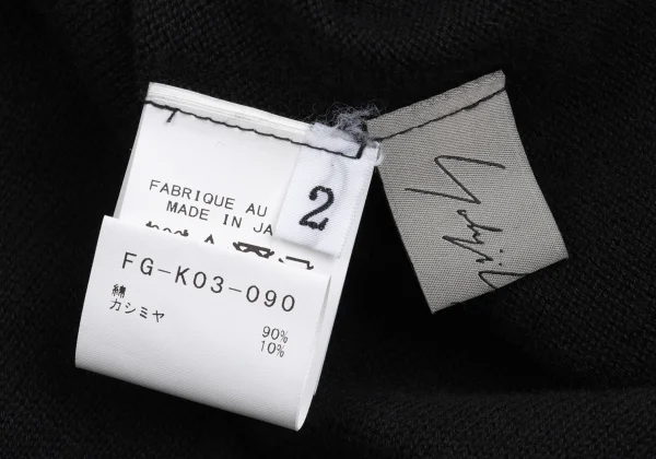 Yohji Yamamoto FEMME Cashmere Blend Crew Neck Knit Sweater K-169981_012