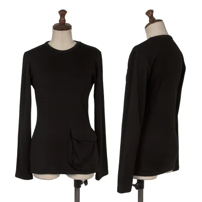 Yohji Yamamoto FEMME Wool Flap Pocket Design T Shirt