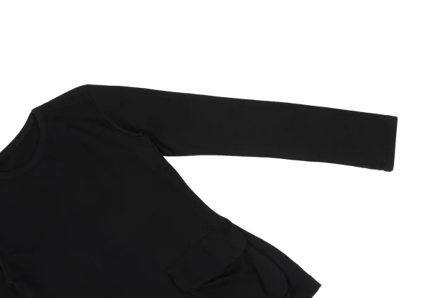 Yohji Yamamoto FEMME Wool Flap Pocket Design T Shirt K-169982_004