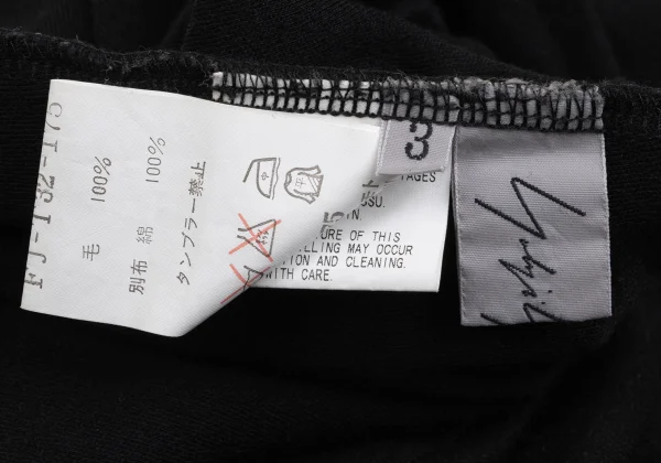 Yohji Yamamoto FEMME Wool Flap Pocket Design T Shirt K-169982_013
