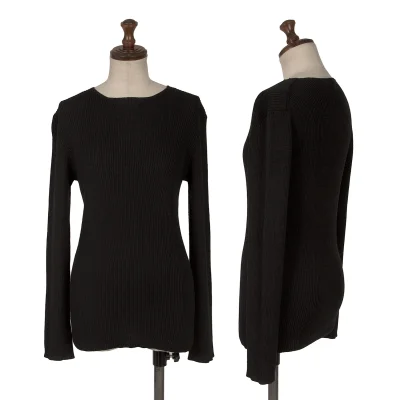 Yohji Yamamoto FEMME Wool Rayon Rib Knit Top