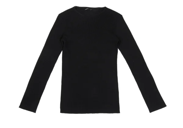 Yohji Yamamoto FEMME Wool Rayon Rib Knit Top K-169983_002