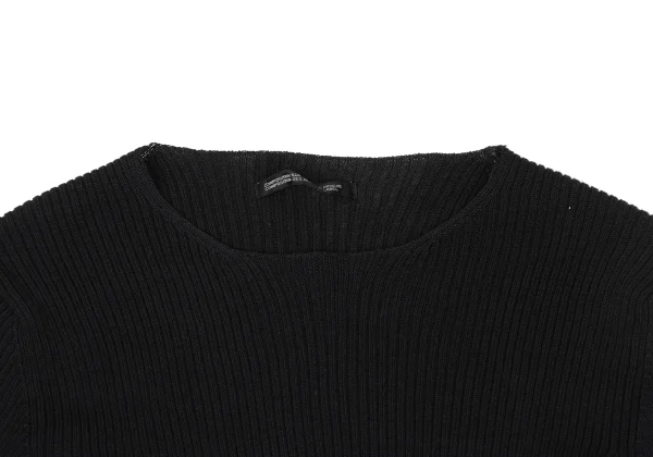 Yohji Yamamoto FEMME Wool Rayon Rib Knit Top K-169983_003