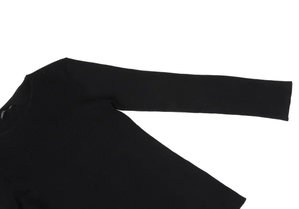 Yohji Yamamoto FEMME Wool Rayon Rib Knit Top K-169983_004