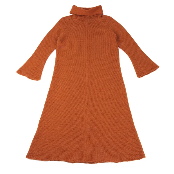 Yohji Yamamoto FEMME Wool Blend Turtleneck Knit Dress K-169984_002