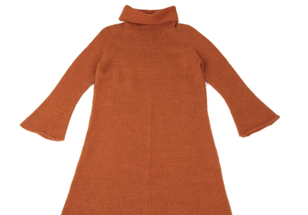 Yohji Yamamoto FEMME Wool Blend Turtleneck Knit Dress K-169984_003