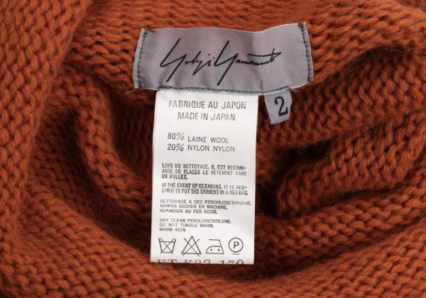 Yohji Yamamoto FEMME Wool Blend Turtleneck Knit Dress K-169984_012