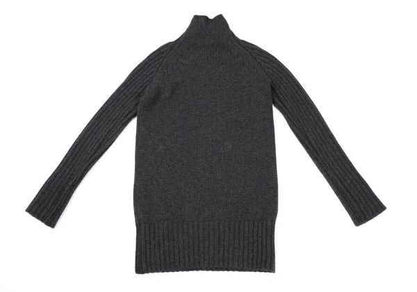 Yohji Yamamoto FEMME Turtleneck Low-gauge Knit Tunic K-169985_009