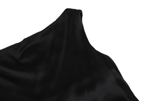 Yohji Yamamoto FEMME Silk Front Zip Drape Sleeveless Dress K-169986_005