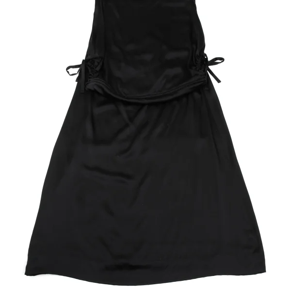 Yohji Yamamoto FEMME Silk Front Zip Drape Sleeveless Dress K-169986_006