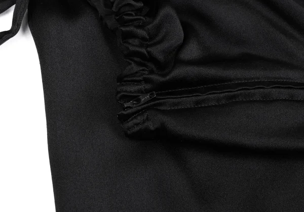 Yohji Yamamoto FEMME Silk Front Zip Drape Sleeveless Dress K-169986_008