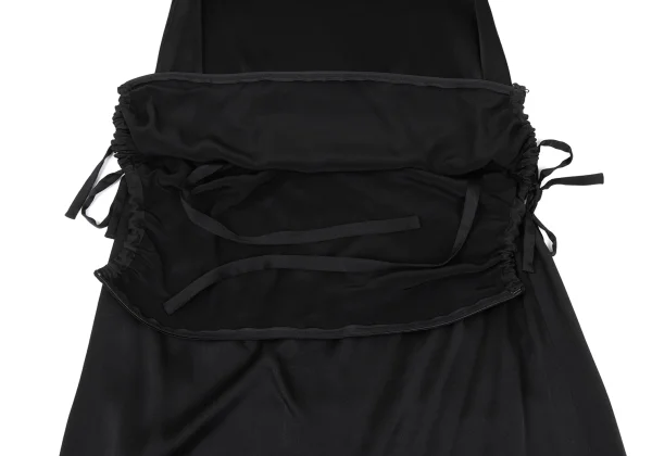 Yohji Yamamoto FEMME Silk Front Zip Drape Sleeveless Dress K-169986_009