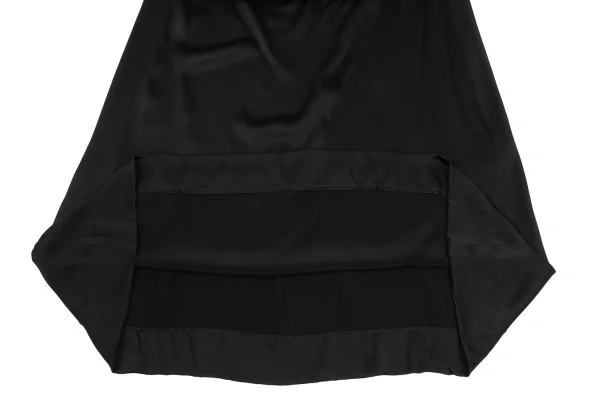 Yohji Yamamoto FEMME Silk Front Zip Drape Sleeveless Dress K-169986_010