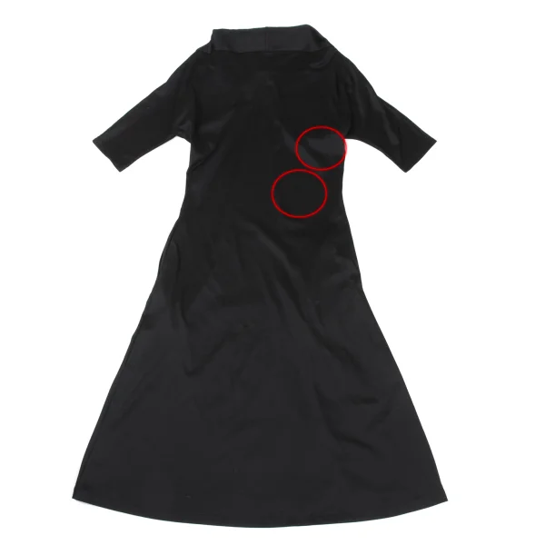 Yohji Yamamoto FEMME Cotton Stretch V Neck Dolman Dress K-169987_010