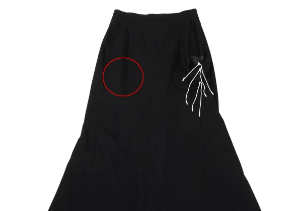Yohji Yamamoto FEMME Wool Switching Pocket Design Flared Skirt K-169988_003