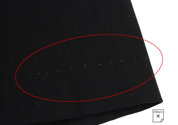Yohji Yamamoto FEMME Wool Switching Pocket Design Flared Skirt K-169988_008