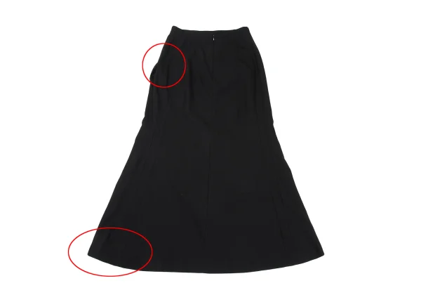 Yohji Yamamoto FEMME Wool Switching Pocket Design Flared Skirt K-169988_011