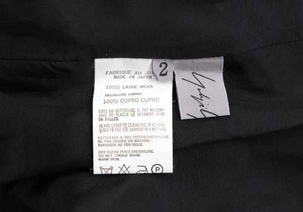 Yohji Yamamoto FEMME Wool Switching Pocket Design Flared Skirt K-169988_016