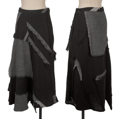 Yohji Yamamoto FEMME Cutting Patchwork Design Skirt