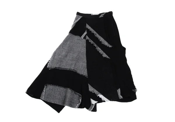 Yohji Yamamoto FEMME Cutting Patchwork Design Skirt K-169990_002